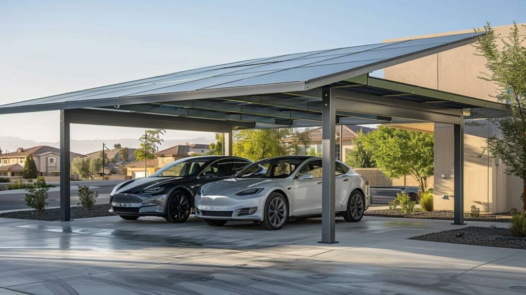 Le coût d’un carport solaire pour deux voitures