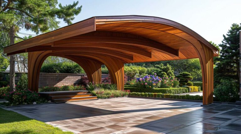 L’élégance du carport solaire en bois