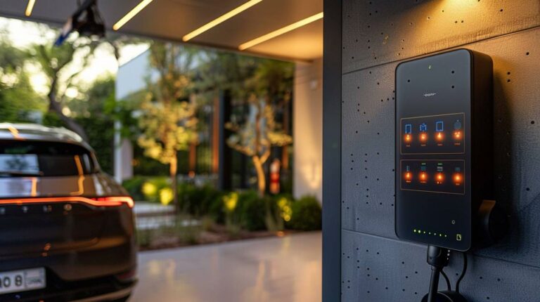 Borne de recharge connectée au système domotique