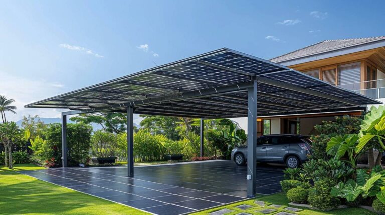 Optimisez votre espace extérieur avec un carport solaire polyvalent
